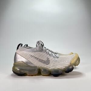 Nike Air VaporMax Flyknit 3 Grey Silver Casual Sneakers AJ6910-101 Womens Size 7